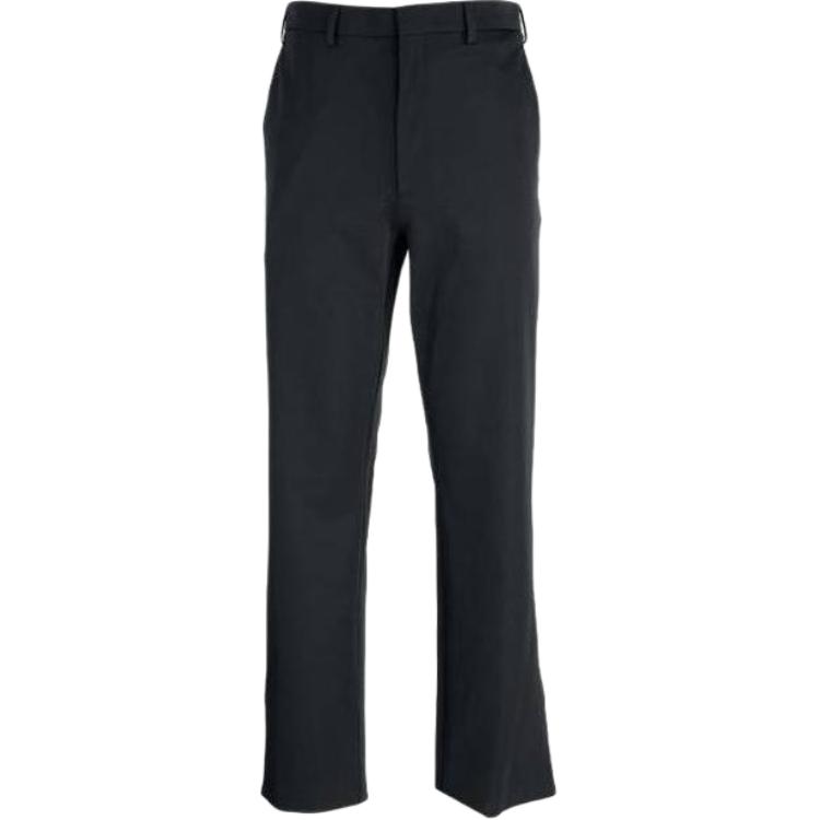 PRADA  Stretch Casual Pants with Enamel Triangle Logo in Black. SPH252-11QL-F0002