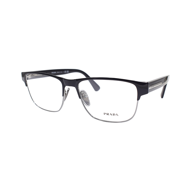 PRADA  Timeless Business Browline Optical Frame Glasses VPR57Z-1AB-1O1