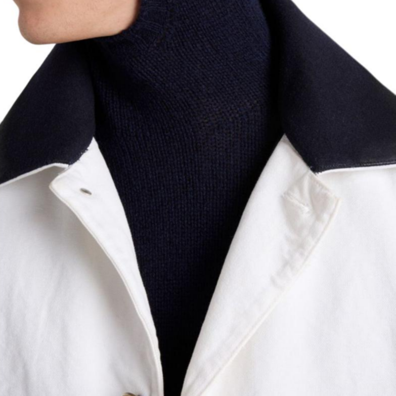 Details for 프라다 화이트 디스트레스 칼라 싱글브레스티드 롱슬리브 자켓. SGC675-14W7-F0009-S-OOO