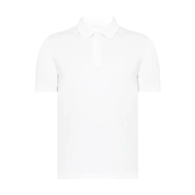 PRADA White Embroidered Logo Short-Sleeve Polo Shirt. UJN664-1UOR-F0009-S-202