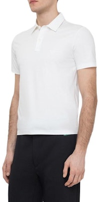 PRADA 白色刺绣标志短袖POLO衫. UJN664-1UOR-F0009-S-202 Lookbook PRADA 白色刺绣标志短袖POLO衫. UJN664-1UOR-F0009-S-202