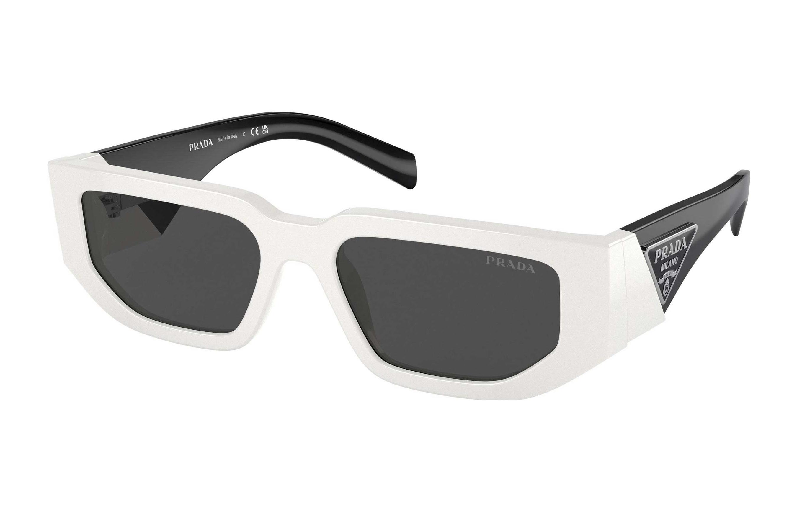 PRADA  White Irregular Acetate Sunglasses with Side Logo Design. PR09ZS1425S0 圖 2