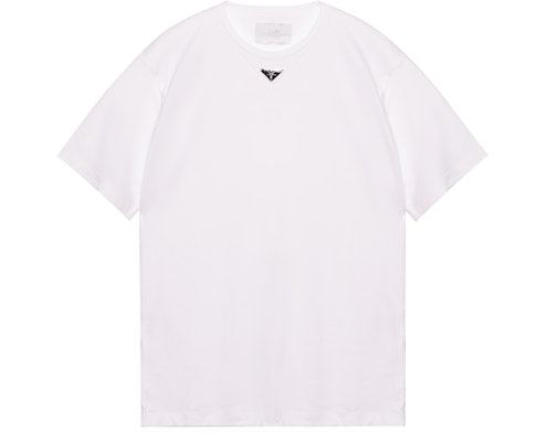 普拉达 白色徽标印花圆领短袖T恤 UJN861S232240-F0009 Order 普拉达 白色徽标印花圆领短袖T恤 UJN861S232240-F0009