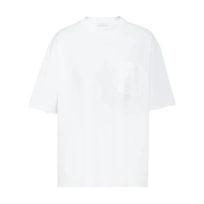 PRADA White Pocket Cotton Short Sleeve T-Shirt UJN812-240-F0009-S-221
