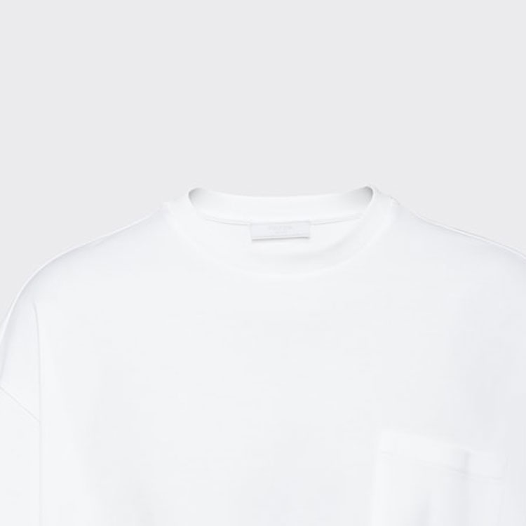 Details for 프라다 화이트 포켓 코튼 반팔 티셔츠 UJN812-240-F0009-S-221