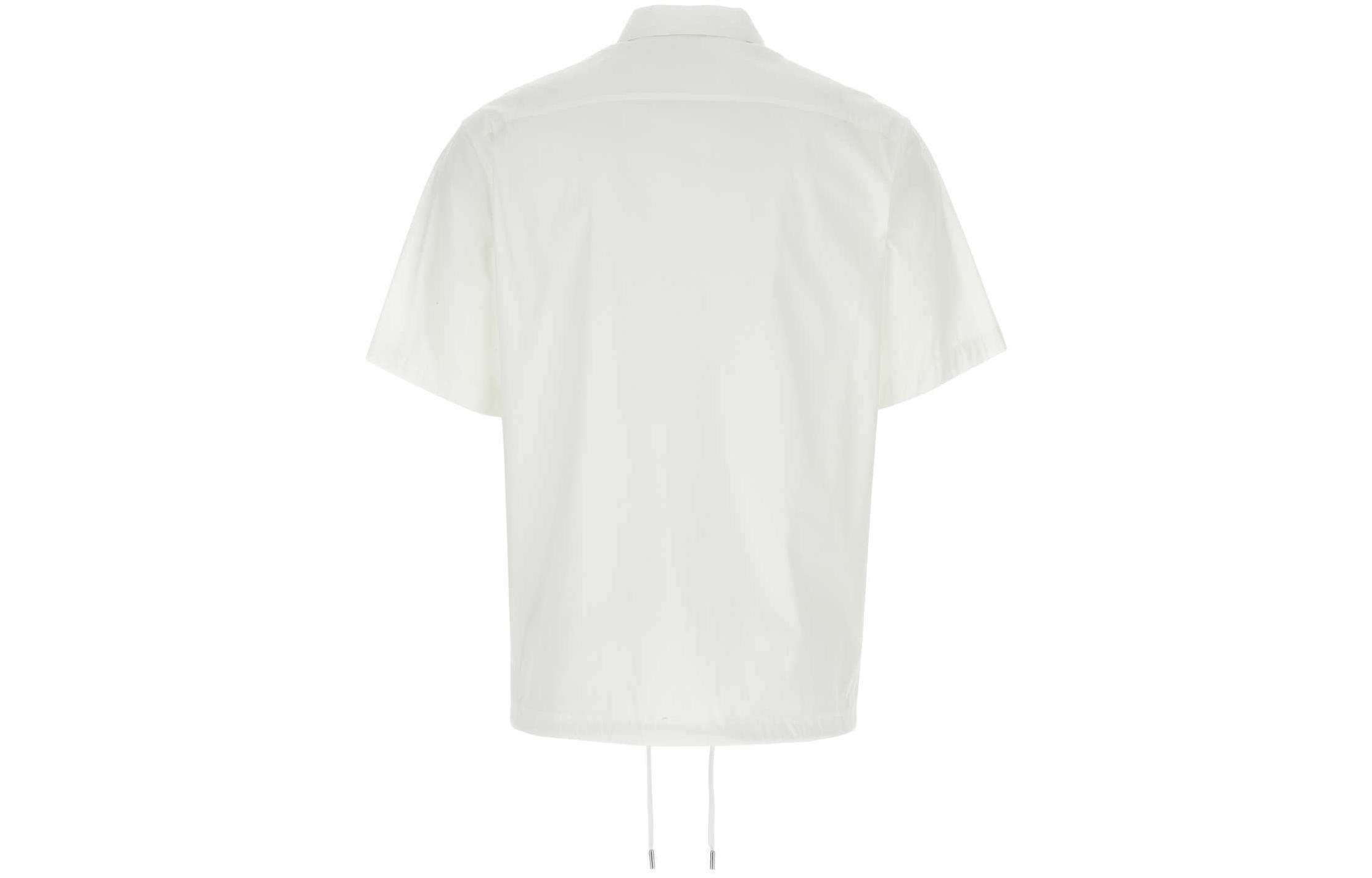 Lookbook 普拉达 白色短袖半拉链POLO衫. SC763-10HT-F0009-S-OOO