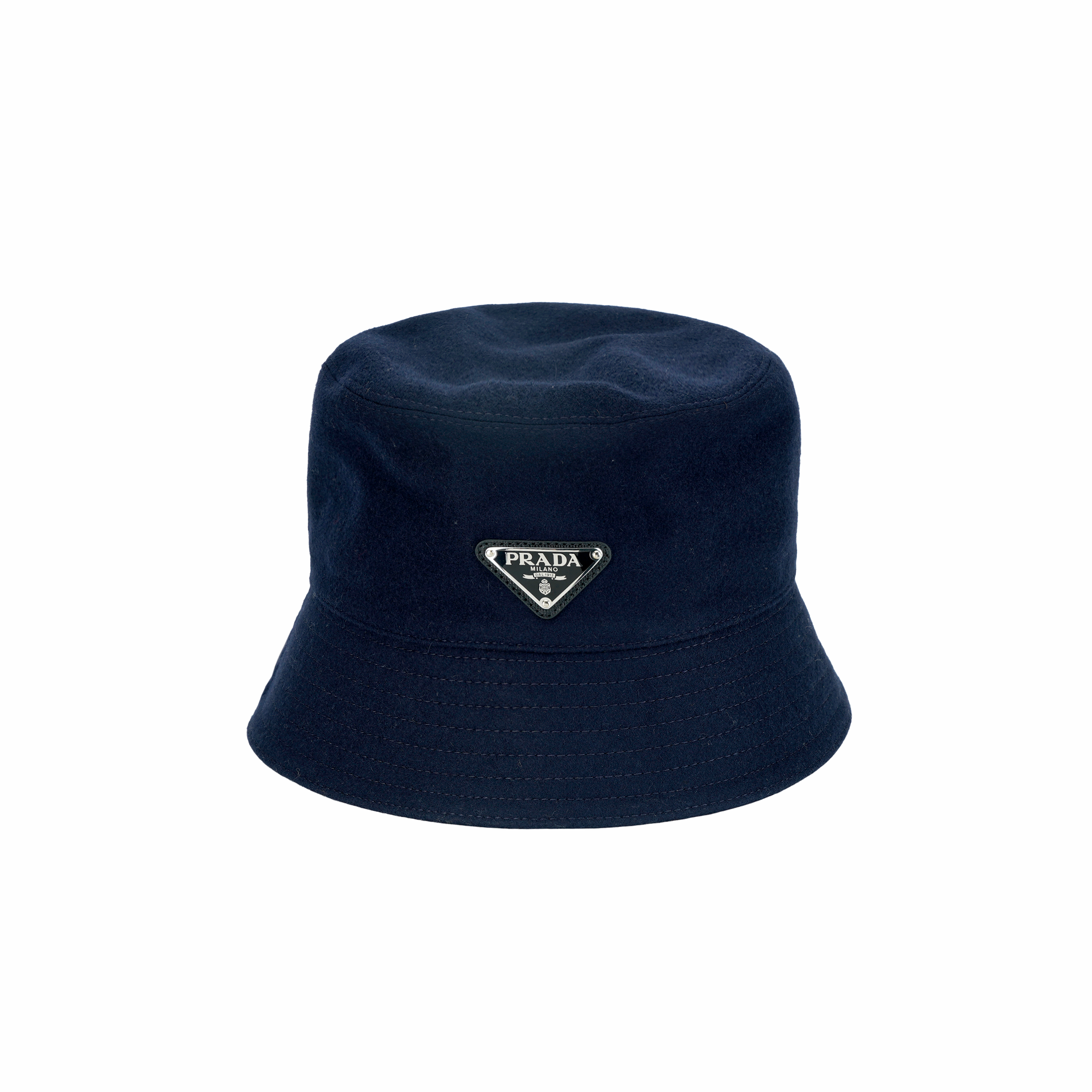 PRADA  Wool Bucket Hat with Logo Patch - Stylish & Casual 2HC1371UMTF0124