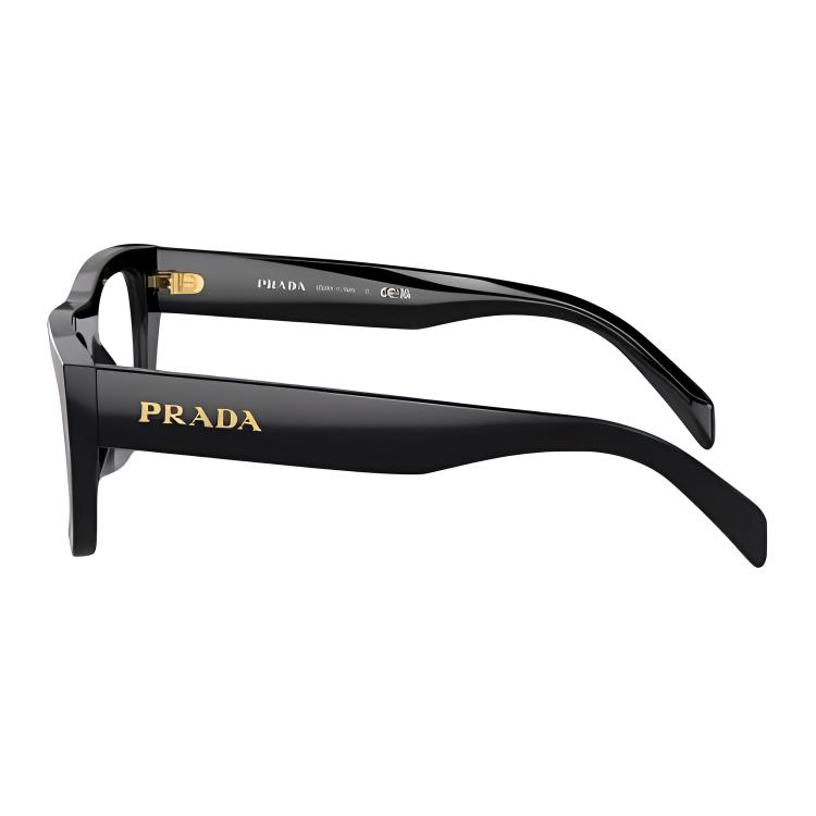 Shop Kacamata Optik Persegi PRADA Acetate Hitam Unisex Desain Pasangan dengan Logo. POIZON240620968