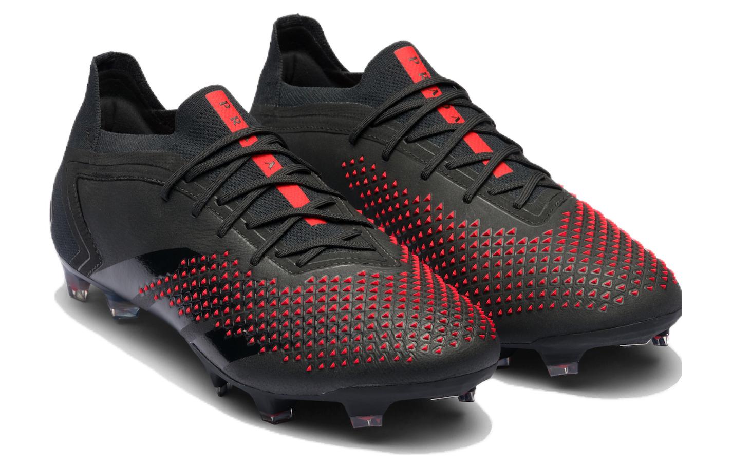 Order プラダ×アディダス レザーローカットスニーカー 黒×赤 4E3601_2OG1_F0N98