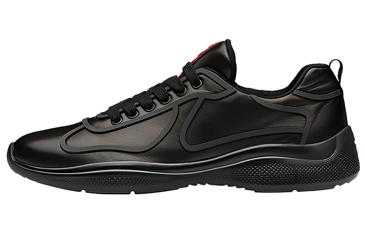 Prada America's Cup 'Lambskin Low-Top Black' 4E3390_072_F0002