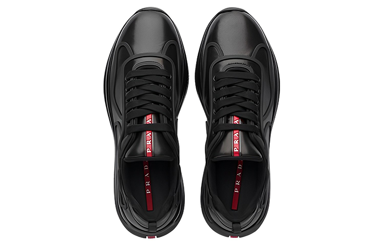 Lookbook Prada America''s Cup ''Lambskin Low-Top Zwart'' 4E3390_072_F0002