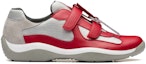 Order PRADA America‘s Cup 皮革 魔術貼拼色 減震 低筒 休閒運動鞋 男款 紅灰