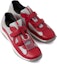 Lookbook PRADA America‘s Cup 皮革 魔術貼拼色 減震 低筒 休閒運動鞋 男款 紅灰