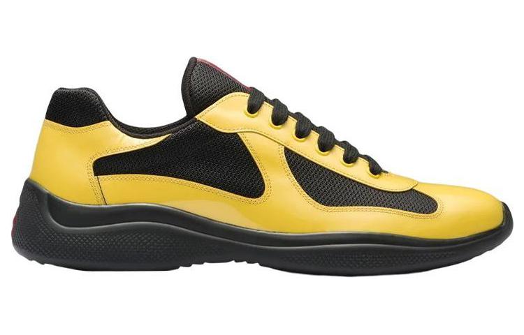 Order PRADA 皮革 時尚系帶 低筒 運動休閒鞋 黃色