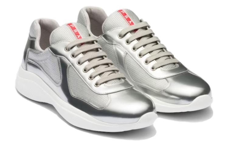 Shop Prada America's Cup Kulit 'Perak' 4E3400_3LNG_F0118
