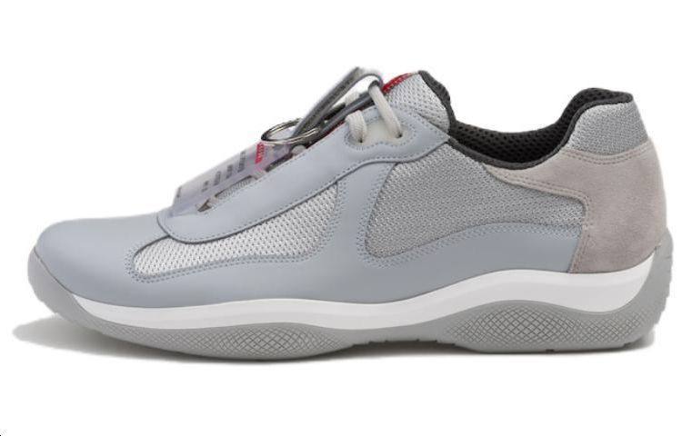 PRADA America's Cup Original Leather Low-Top Casual Shoes Cornflower Blue PS0906_5RU_F0591