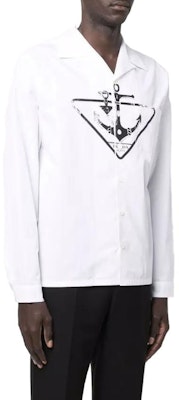 프라다 앵커 프린트 셔츠 화이트 UCN328-10IY-F0009-S-211 Purchase 프라다 앵커 프린트 셔츠 화이트 UCN328-10IY-F0009-S-211