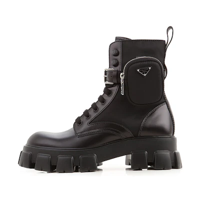 Prada Ankle Boot 'Black Lace-Up'