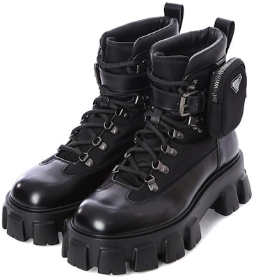 프라다 블랙 레더 블록힐 앵클부츠 (Prada Black Leather Block Heel Ankle Boots) 2UE009_3LFR_F0002 Order 프라다 블랙 레더 블록힐 앵클부츠 (Prada Black Leather Block Heel Ankle Boots) 2UE009_3LFR_F0002