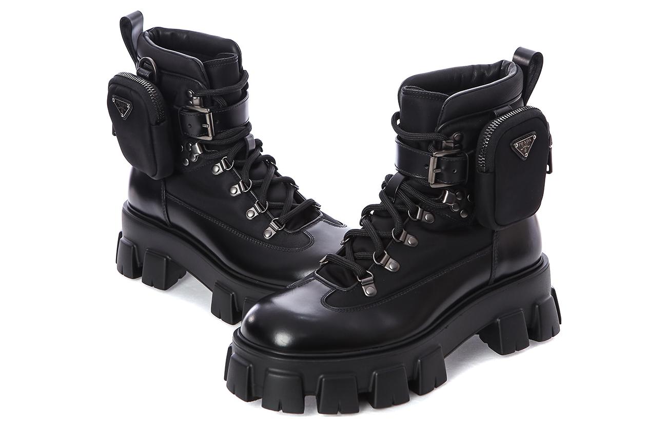 Lookbook プラダ　レザーブロックヒールアンクルブーツ (Purada Rezaa Burokkuhiiru Ankuru Buutsu) 2UE009_3LFR_F0002