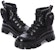Prada Boot Tumit Blok Kulit Hitam 2UE009_3LFR_F0002