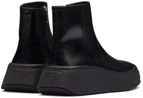 Prada Ankle Boot 'Black Velour Leather' 2TG168_B4L_F0002 Shop Prada Ankle Boot 'Black Velour Leather' 2TG168_B4L_F0002