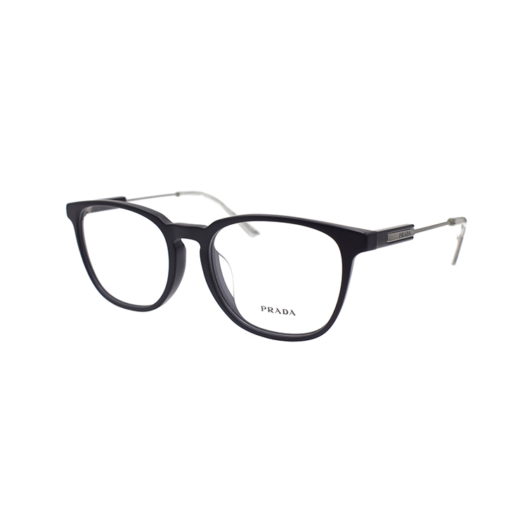 PRADA Avant-Garde Business Oval Optical Glasses Matte Black for Men. VPR19Z-F-1BO-1O1