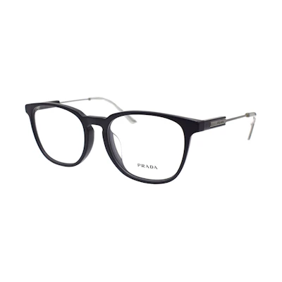 PRADA Avant-Garde Business Oval Optical Glasses Matte Black for Men. VPR19Z-F-1BO-1O1