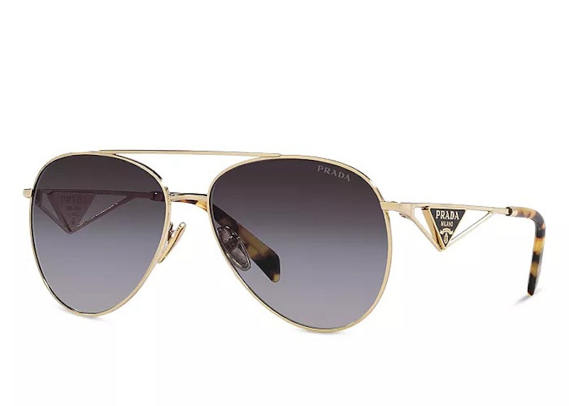 Prada Aviator Sunglasses Gold/Gray Gradient (SPR73Z ZVN-5D1)