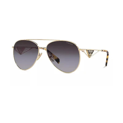 Prada Aviator Sunglasses Gold/Gray Gradient (SPR73Z ZVN-5D1)