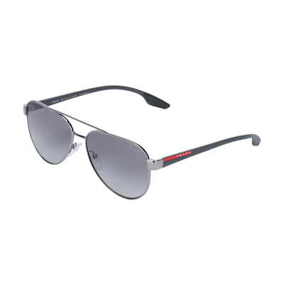 PRADA Aviator Sunglasses Silver Gray蝶形 Business Series Polarized SPS-54T-5AV-3M1
