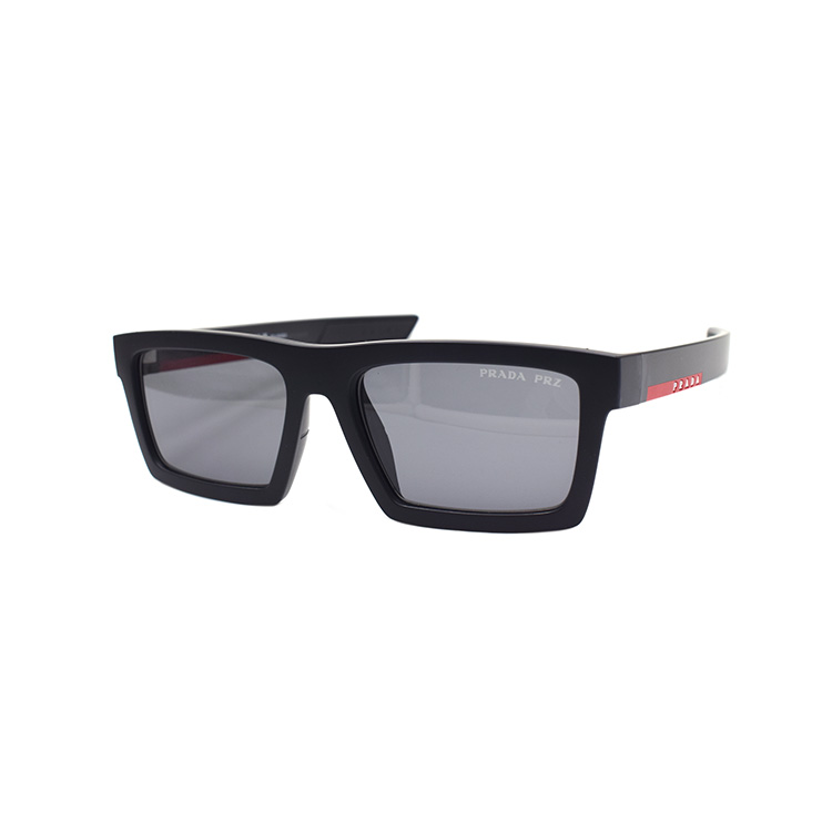 PRADA AVTIVE IMPAVID  Matte Black Polarized Rectangular Sunglasses. SPS02Z-U-1BO-02G