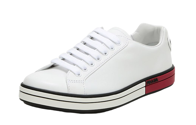 Prada Badge Leather 'White Red' 圖 2