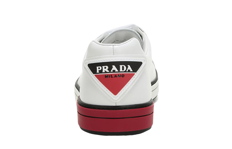 Prada Badge Leather 'White Red' 圖 3