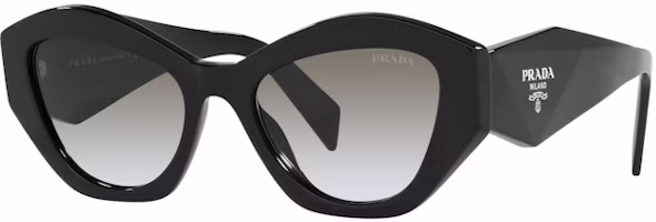 Prada Beveled Logo Oval Sunglasses Black/Silver (SPR20Z 1AB-5S0) Prada Beveled Logo Oval Sunglasses Black/Silver (SPR20Z 1AB-5S0)
