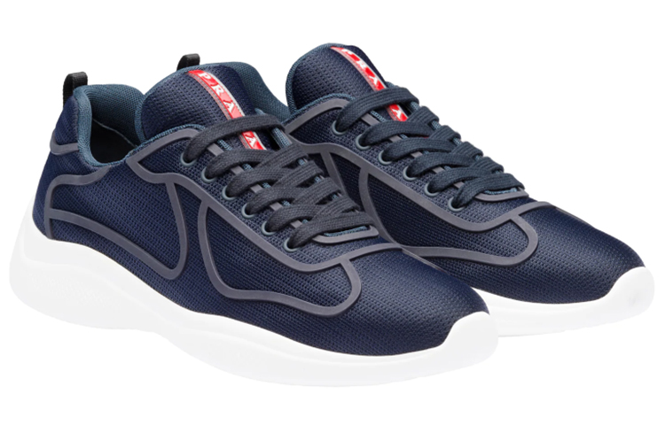 Prada Bike Fabric Sneakers 'Blue White' 圖 2