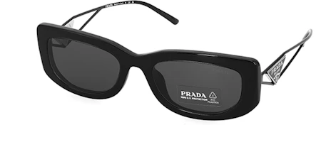 PRADA Black Butterfly Sunglasses with Hollow Temple Design Unisex Couples Style PR14YS1AB5S0 PRADA Black Butterfly Sunglasses with Hollow Temple Design Unisex Couples Style PR14YS1AB5S0