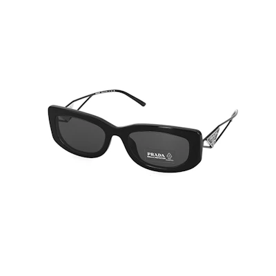 PRADA Black Butterfly Sunglasses with Hollow Temple Design Unisex Couples Style PR14YS1AB5S0