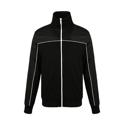 PRADA Black Casual Jacket with White Stripes UJL097-1S8H-F0002