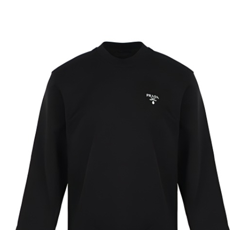 Details for PRADA Baju Sejuk Oversized Crewneck Kapas Hitam UJL187-1YYB-F0806