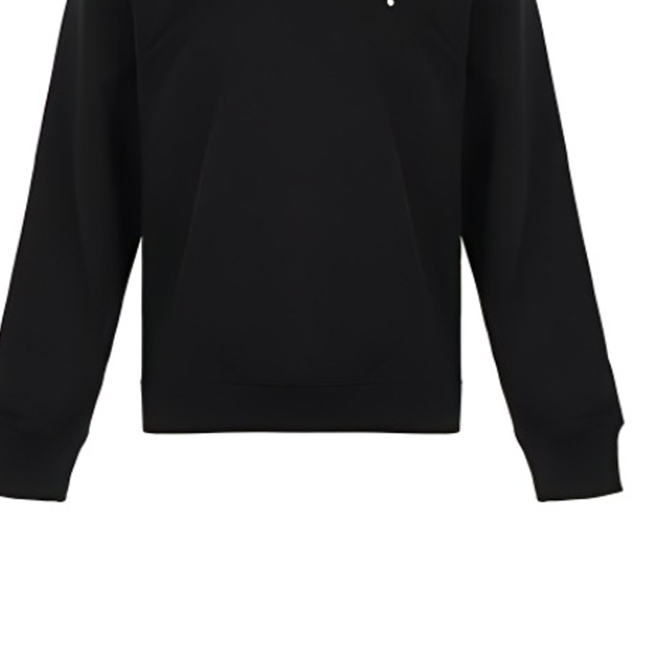 Sizing PRADA Baju Sejuk Oversized Crewneck Kapas Hitam UJL187-1YYB-F0806