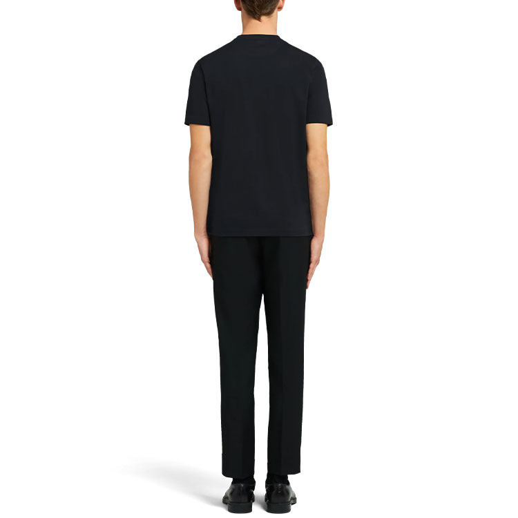 PRADA Black Crew Neck Stretch Cotton Pocket T-Shirt. UJN587-1UOQ-F0806-S-192 圖 4
