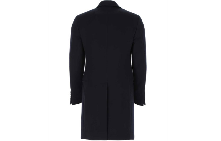 Lookbook PRADA Black Double-Breasted Cashmere Fitted Coat UC448CS2021W2Z-F0002