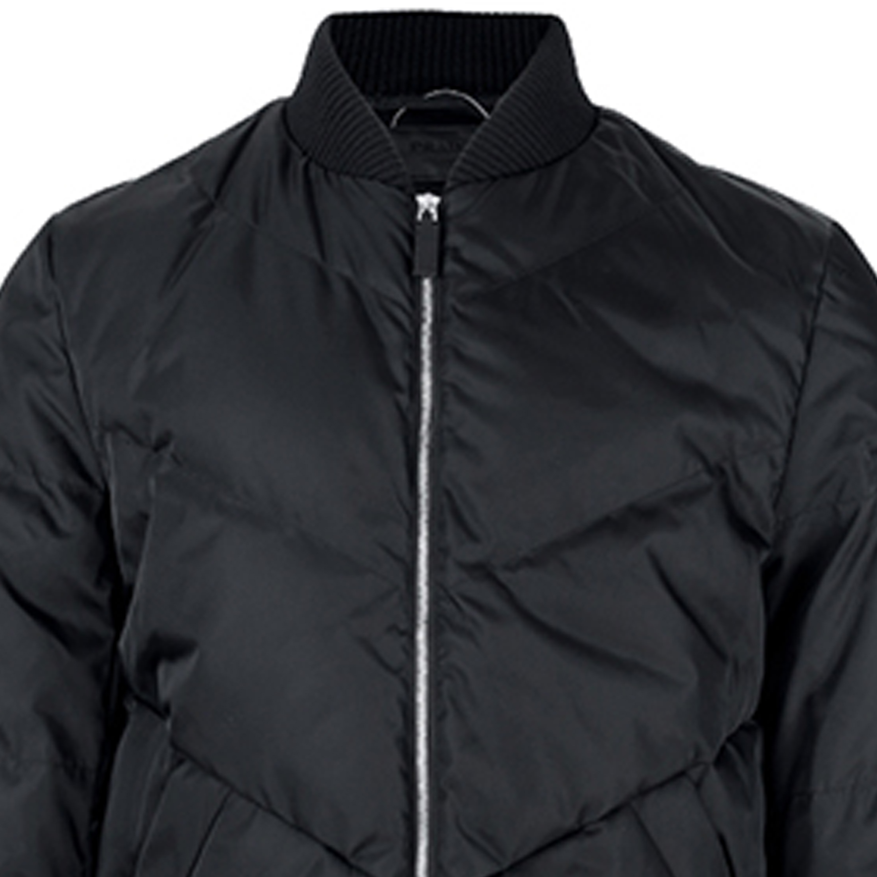 Details for PRADA Black Fitted Zip-Up Long Sleeve Down Jacket SGB794-1WQ8-F0002
