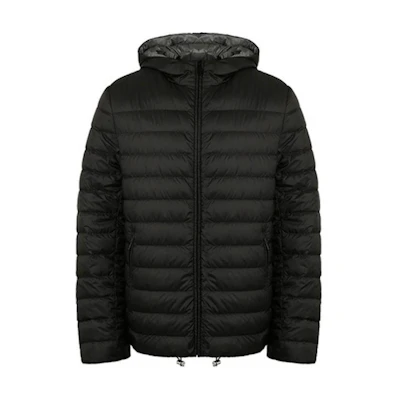 PRADA Black Hooded Down Jacket SGB092-1ID1-F0SIV