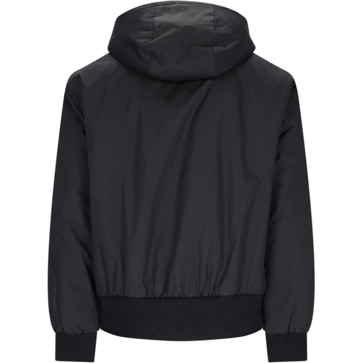 Lookbook Prada 黑色连帽logo长袖拉链夹克 SGC5851WQ8-F0002