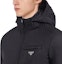 Details for PRADA Black Hooded Puffer Jacket with Logo and Full Zip. SGN955-1WQ9-S-191