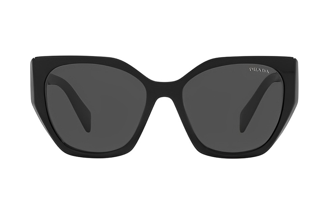 Shop Prada Cermin Mata Hitam Tidak Sekata dengan Logo - Gaya Fesyen Unisex. PR19ZS1AB5S0