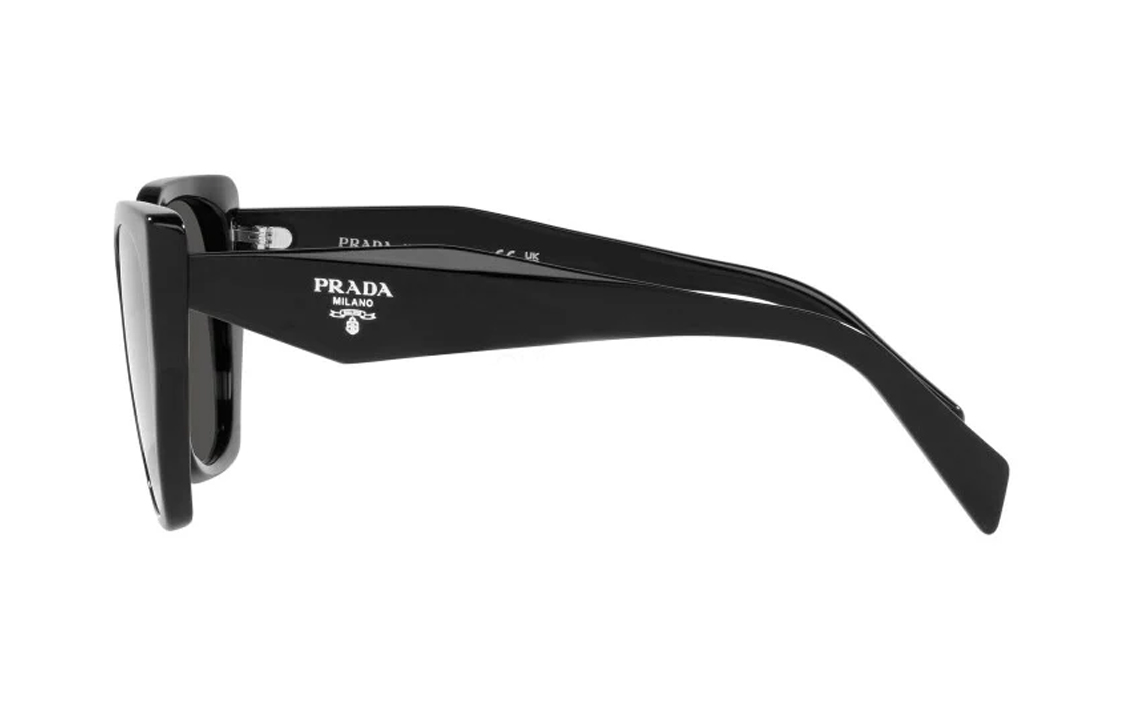 Details for Prada Cermin Mata Hitam Tidak Sekata dengan Logo - Gaya Fesyen Unisex. PR19ZS1AB5S0