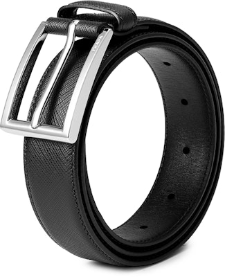PRADA Black Leather Belt with Buckle for Men, 3cm Wide 2CC001-053-F0002 Shop PRADA Black Leather Belt with Buckle for Men, 3cm Wide 2CC001-053-F0002